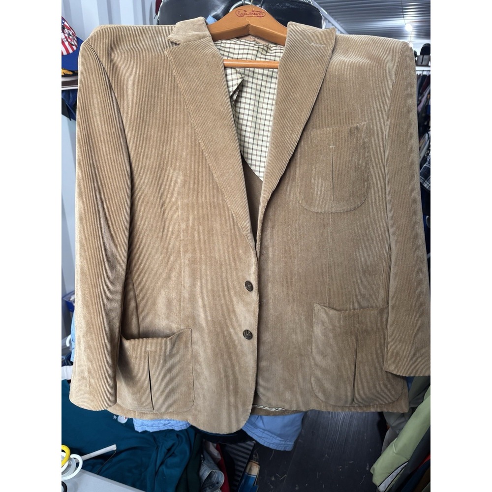 Vtg Byron British Style Brown XXL 48 Corduroy Blazer